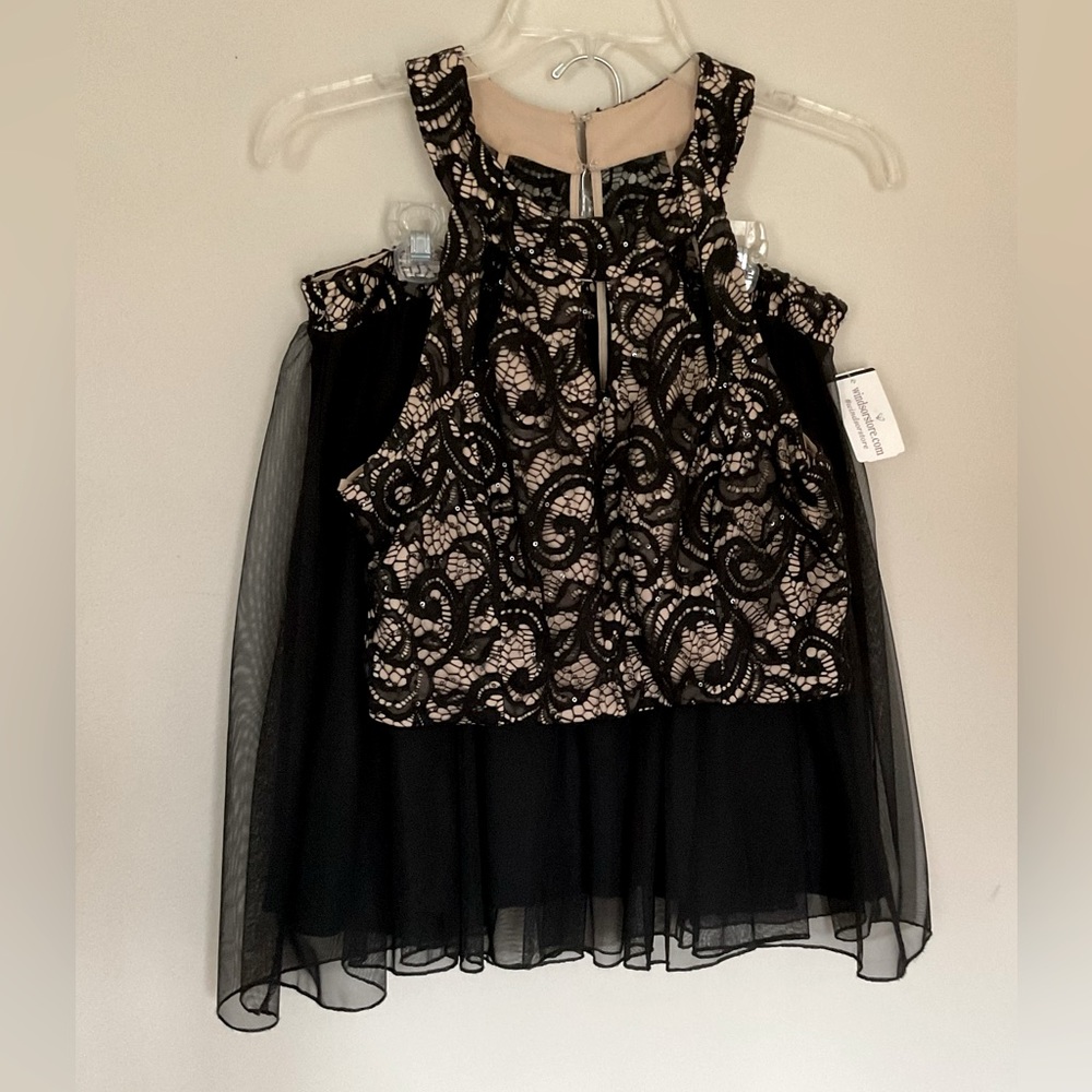 Windsor Speechless 2 Pc Black Sequin Formal Skirt and Halter Top